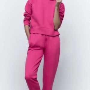 ZARA PINK SWEATSUIT SET/ NEVER WORN STILL WITH TAGS/ SIZE S